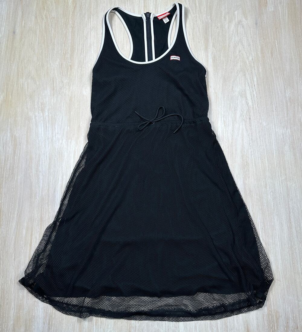 Hunter for Target Black Mesh Overlay Sheer Casual Sporty Athleisure Dress XS